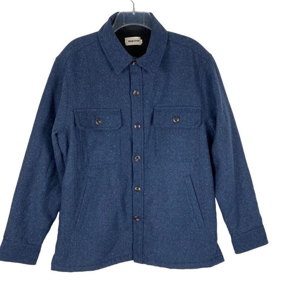 Taylor Stitch Chandler Jacket In‎ Navy Donegal Size New